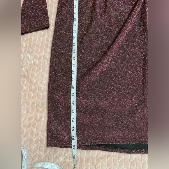 TORRID Pink & black Shimmer Metallic Long Sleeve Knotted Front Size 0/Large/12 - Picture 6 of 11